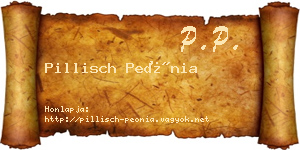 Pillisch Peónia névjegykártya